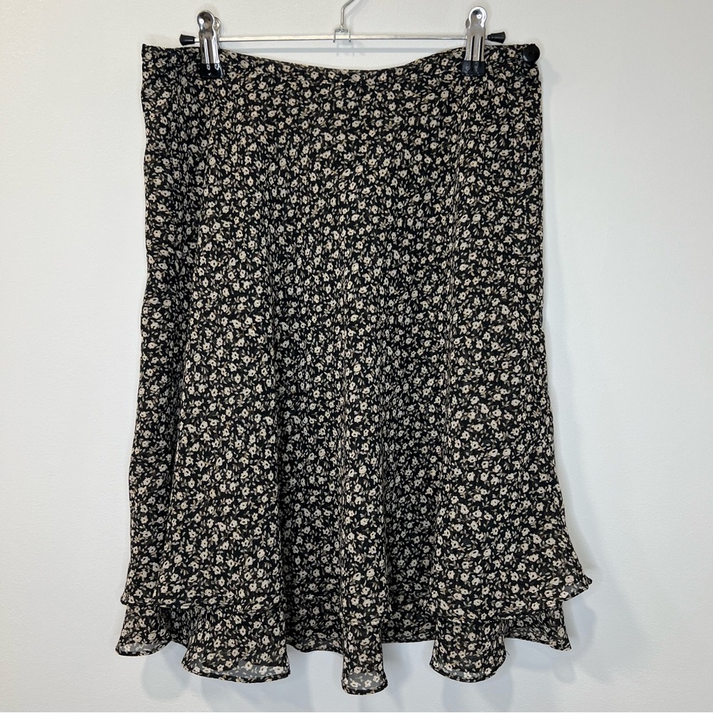 VINTAGE COMPAGNIE INTERNATIONALE EXPRESS
BLACK FLORAL Y2K SLIP DRESS